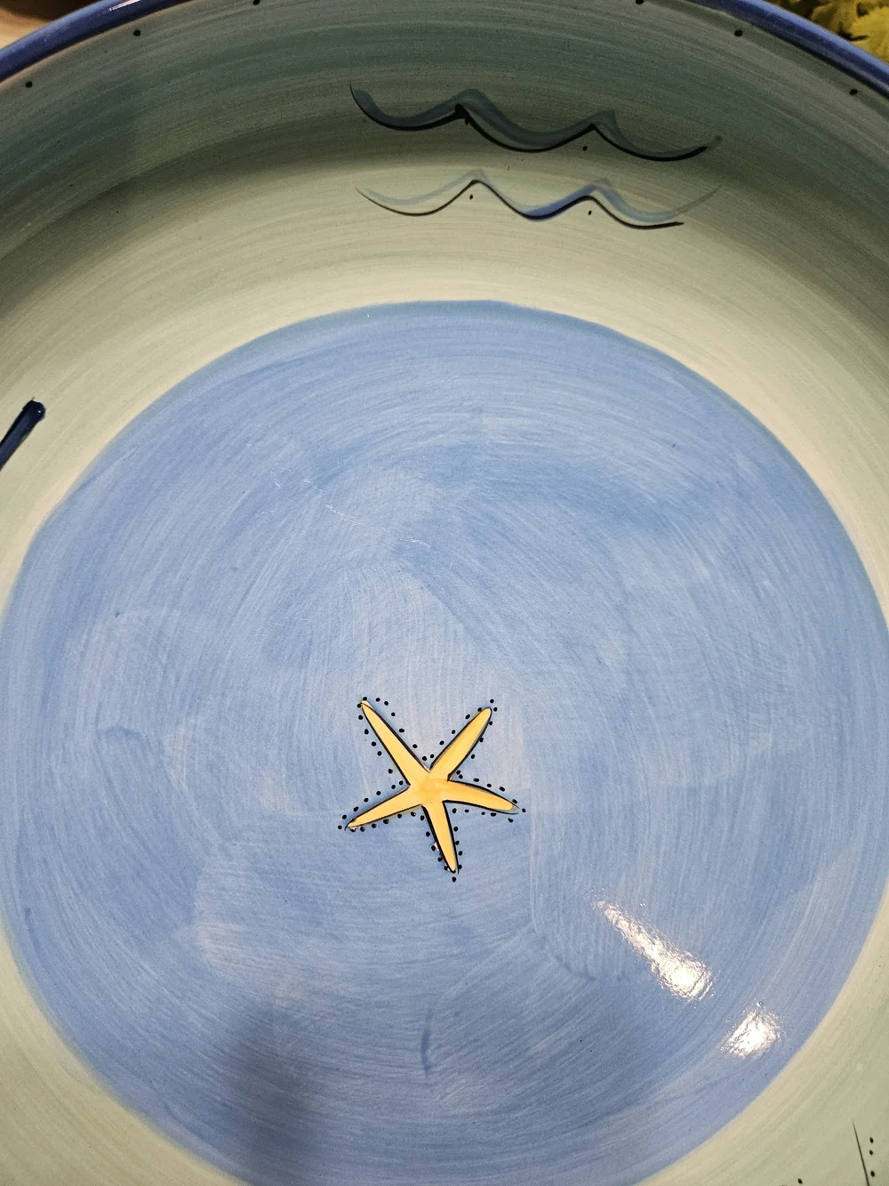 Large Sea Life Ceramic Pasta Serving Bowl